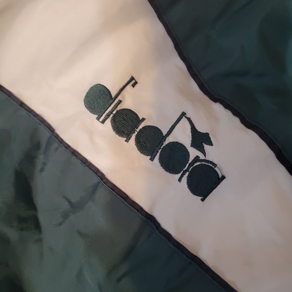 Vintage Diadora Green and White Nylon Jacket - Picture 5 of 9